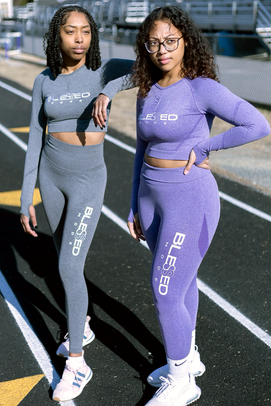 BLESSED Long Sleeve Crop Top - SlimStrength ActiveWear - Apparel with Purpose