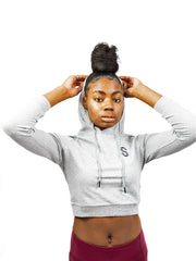 Load image into Gallery viewer, Branded Long Sleeve Crop Top - SlimStrength ActiveWear - Apparel with Purpose
