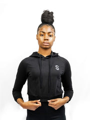 Load image into Gallery viewer, Branded Long Sleeve Crop Top - SlimStrength ActiveWear - Apparel with Purpose
