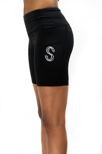 High Waistband Pockets Bike Shorts - SlimStrength ActiveWear - Apparel with Purpose