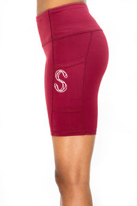 High Waistband Pockets Bike Shorts - SlimStrength ActiveWear - Apparel with Purpose